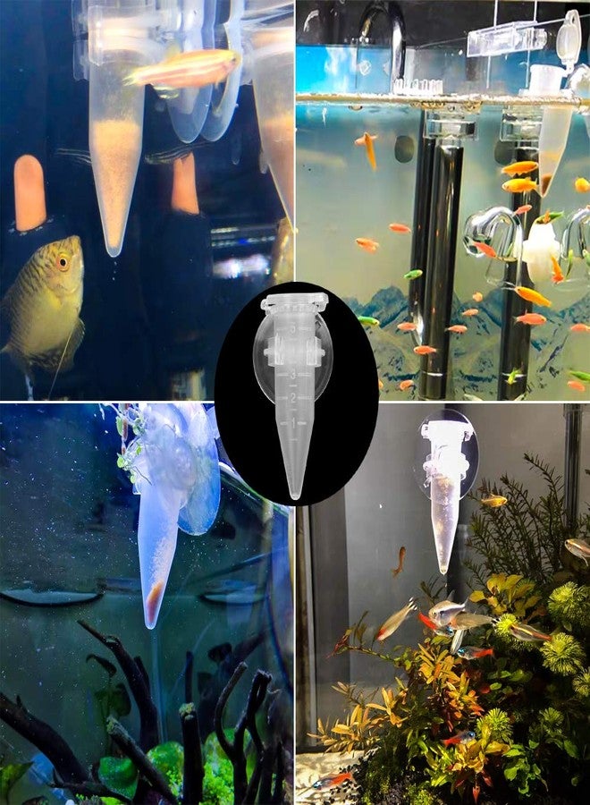 IAFVKAI Aquarium Cone Red Worm Feeder Acrylic V-Shape Automatic Fish Feeder Brine Shrimp Food Feeding Cup with Suction Cup - Image 4